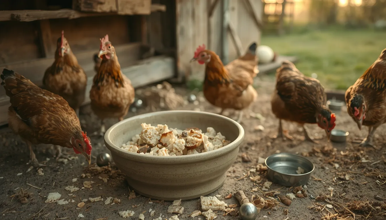 comment préparer le pain pour les poules
